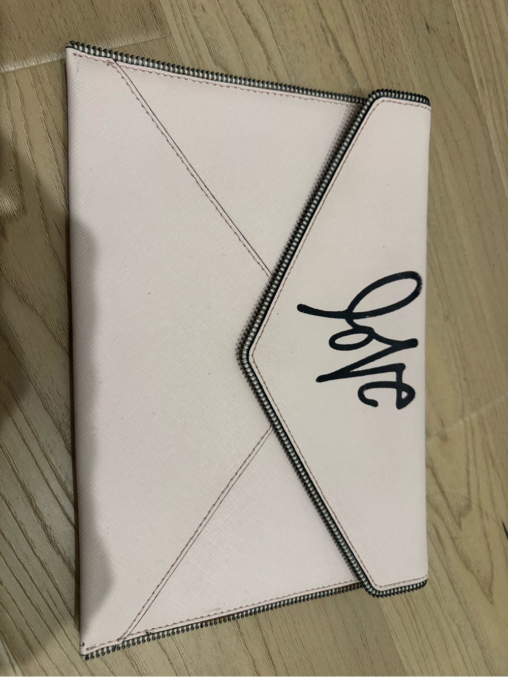 Rebecca Minkoff Blush Envelope Clutch with Metal Logo